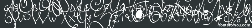 フォントLyricDragonSemiBold – 黒い背景に白い文字