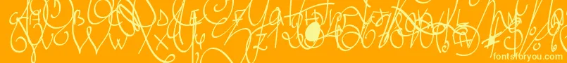 LyricDragonSemiBold Font – Yellow Fonts on Orange Background