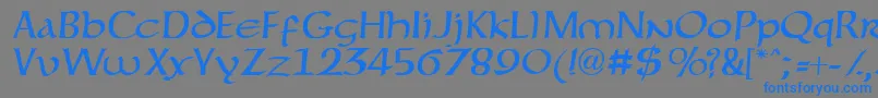 fuente Forgottenuncial – Fuentes Azules Sobre Fondo Gris
