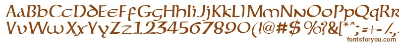 Forgottenuncial-fontti – ruskeat fontit valkoisella taustalla