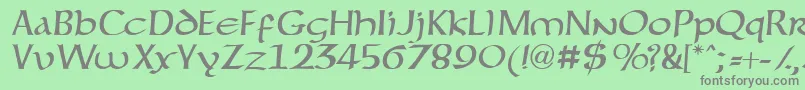 fuente Forgottenuncial – Fuentes Grises Sobre Fondo Verde