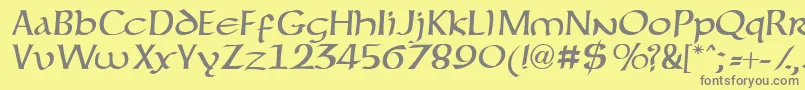 Forgottenuncial Font – Gray Fonts on Yellow Background