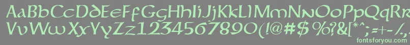 Forgottenuncial Font – Green Fonts on Gray Background