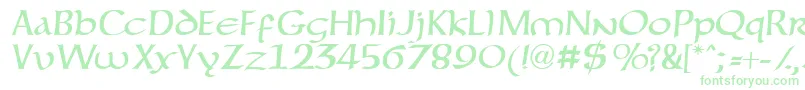 Forgottenuncial-Schriftart – Grüne Schriften