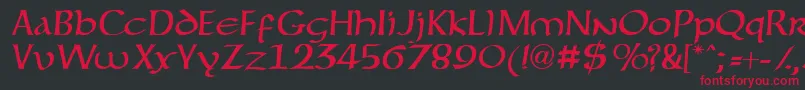 Forgottenuncial Font – Red Fonts on Black Background