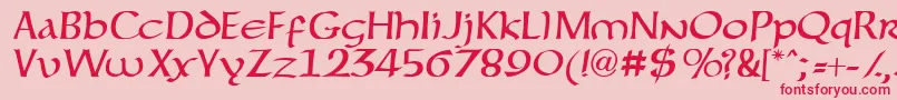 Forgottenuncial Font – Red Fonts on Pink Background