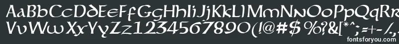 Forgottenuncial Font – White Fonts on Black Background