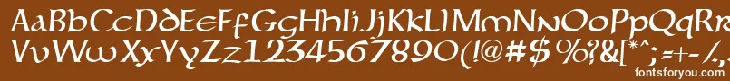 Forgottenuncial Font – White Fonts on Brown Background