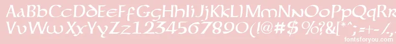 Forgottenuncial Font – White Fonts on Pink Background