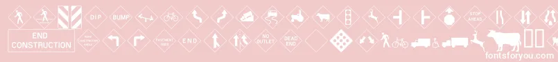 RdSgnW Font – White Fonts on Pink Background