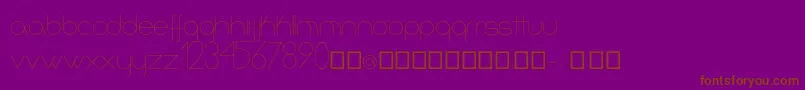 Infinita Font – Brown Fonts on Purple Background