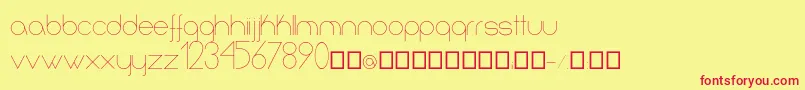 Infinita Font – Red Fonts on Yellow Background