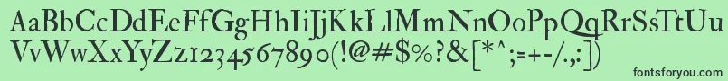 Imfedprm28p Font – Black Fonts on Green Background