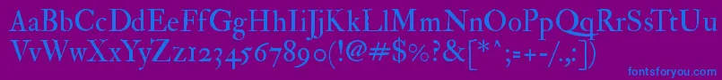 Imfedprm28p Font – Blue Fonts on Purple Background