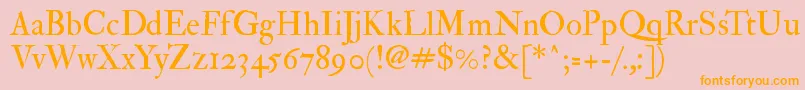 Imfedprm28p Font – Orange Fonts on Pink Background