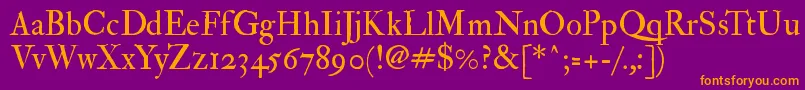 Imfedprm28p Font – Orange Fonts on Purple Background