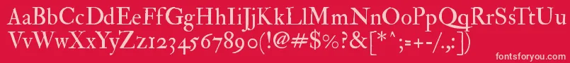 Imfedprm28p Font – Pink Fonts on Red Background