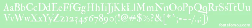 Imfedprm28p Font – White Fonts on Green Background