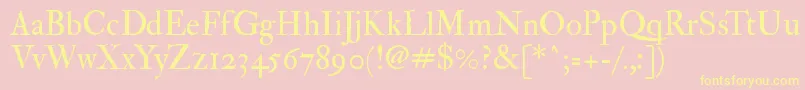 Imfedprm28p Font – Yellow Fonts on Pink Background