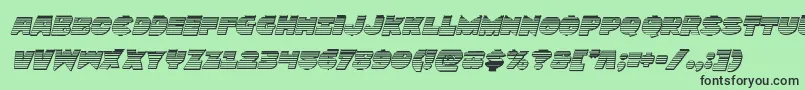 Zounderkitechromeital Font – Black Fonts on Green Background