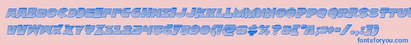 Zounderkitechromeital Font – Blue Fonts on Pink Background