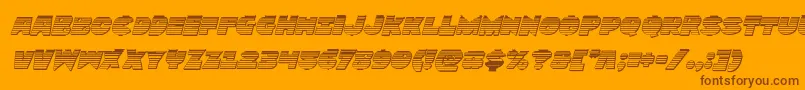 Zounderkitechromeital Font – Brown Fonts on Orange Background