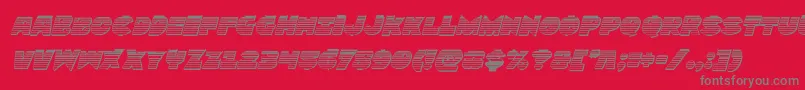 Zounderkitechromeital Font – Gray Fonts on Red Background