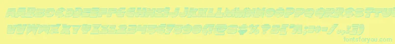 Zounderkitechromeital Font – Green Fonts on Yellow Background