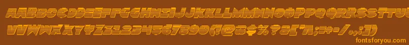 Zounderkitechromeital Font – Orange Fonts on Brown Background