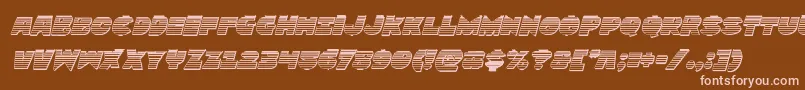 Zounderkitechromeital-Schriftart – Rosa Schriften auf braunem Hintergrund