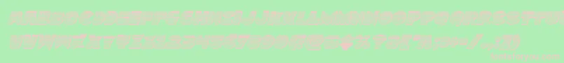 Zounderkitechromeital Font – Pink Fonts on Green Background