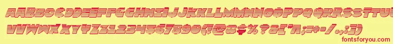 Zounderkitechromeital Font – Red Fonts on Yellow Background