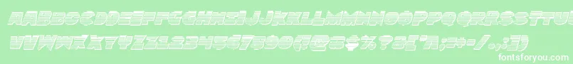 Zounderkitechromeital Font – White Fonts on Green Background