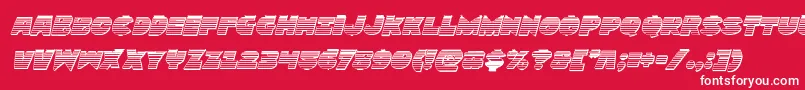 Zounderkitechromeital Font – White Fonts on Red Background