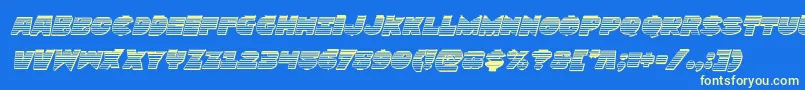 Zounderkitechromeital Font – Yellow Fonts on Blue Background