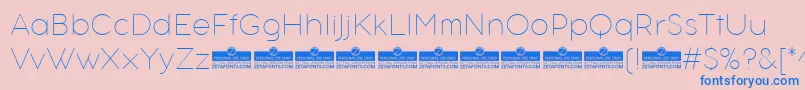 AristotelicaTextThinTrial Font – Blue Fonts on Pink Background