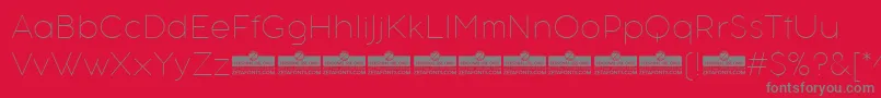 AristotelicaTextThinTrial Font – Gray Fonts on Red Background