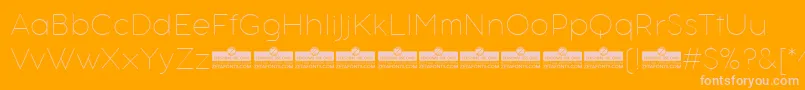 フォントAristotelicaTextThinTrial – オレンジの背景にピンクのフォント