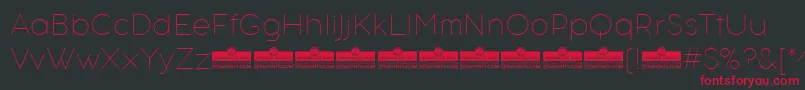 AristotelicaTextThinTrial Font – Red Fonts on Black Background