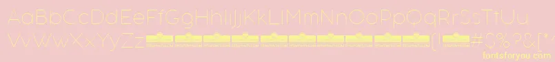 AristotelicaTextThinTrial Font – Yellow Fonts on Pink Background