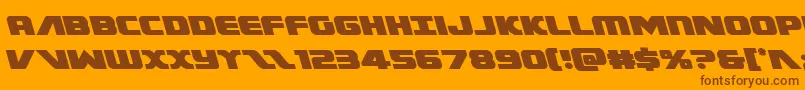 Czcionka Federalescortleft – brązowe czcionki na pomarańczowym tle