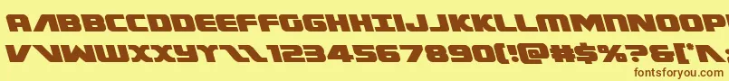 Federalescortleft Font – Brown Fonts on Yellow Background