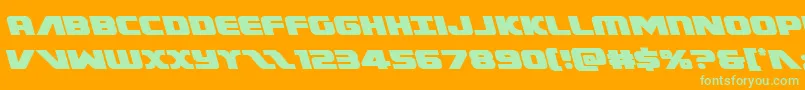 Federalescortleft Font – Green Fonts on Orange Background