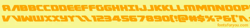 Шрифт Federalescortleft – оранжевые шрифты на жёлтом фоне