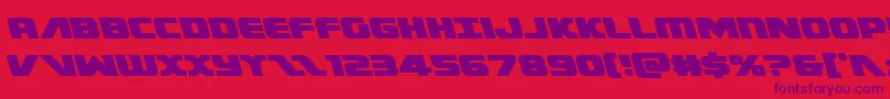 Federalescortleft-Schriftart – Violette Schriften auf rotem Hintergrund
