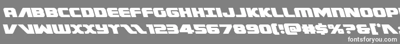 フォントFederalescortleft – 灰色の背景に白い文字