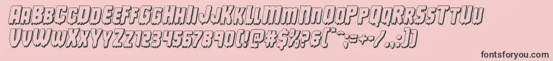 Deathblood3Dital Font – Black Fonts on Pink Background
