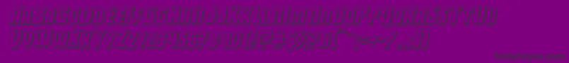 Deathblood3Dital Font – Black Fonts on Purple Background