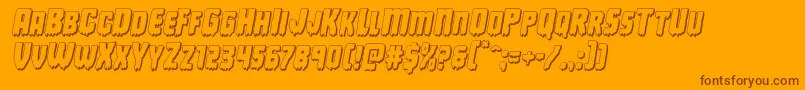 More about Deathblood3Dital Font Deathblood3Dital Font – Brown Fonts on Orange Background