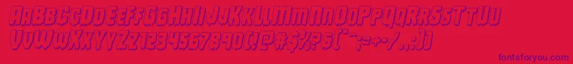 Deathblood3Dital Font – Purple Fonts on Red Background